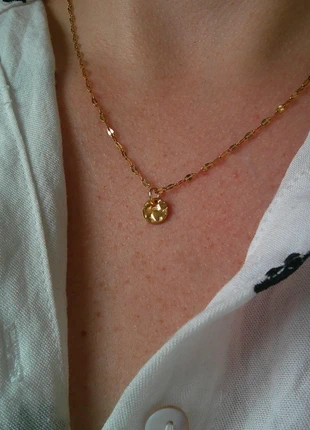 Petit médaillon martelé 🌟 petite pièce 🌟 collier acier inoxydable réglable ajustable doré, marca: acier inoxydable, estado: Muy bueno, 8,00 €, 9,10 € Protección al comprador Pro incluida