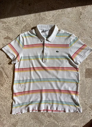 Polo vintage Lacoste a righe colorate, yk2, brand: Lacoste, condizioni: Ottime, taglia: L, €16.00, €17.50 include la Protezione acquisti