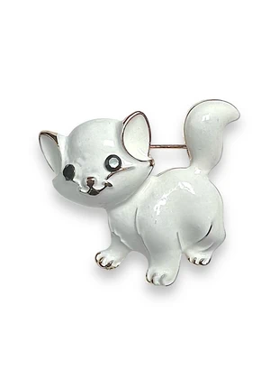 Broche chat blanc, marca: sans marque, estado: Muy bueno, 11,00 €, 12,25 € Protección al comprador Pro incluida