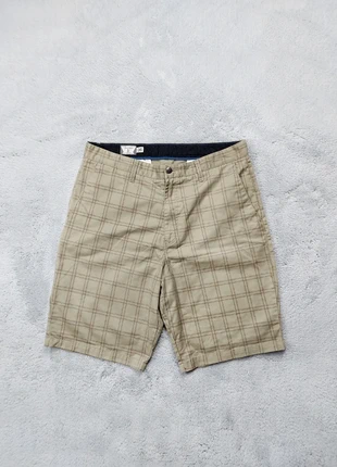 Short vintage Volcom beige motif carreaux logo brodé - taille 36, marca: Volcom, estado: Muy bueno, tamaño: W27 | ES 36, 15,00 €, 16,45 € Protección al comprador incluida