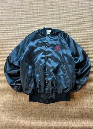Veste satin noire Quality Network USA 90s minimal logo vintage S femme #0541, brand: Vintage Dressing, condition: Very good, size: S / 36 / 8, €34.30, €36.72 includes Buyer Protection Pro