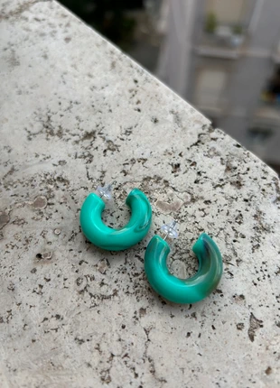 Orecchini a semicerchio turchesi streetwear, marque: y2k, état: Très bon état, 9,50 €, 10,68 € Protection acheteurs incluse