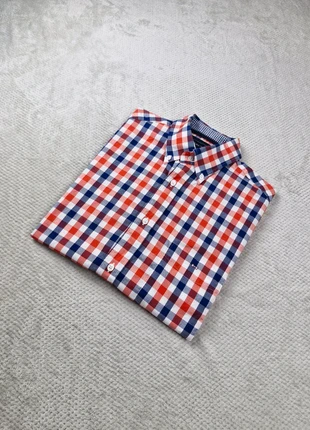 Chemise Eden Park Regular Fit – Manches courtes – Carreaux rouges/bleus – Taille M, marca: Eden Park, estado: Muito bom, tamanho: M, €15.00, €16.45 inclui Proteção do Comprador