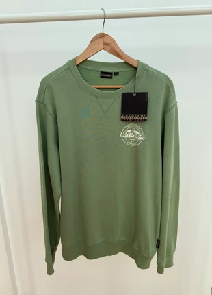 Sudadera Napapijri verde con logo frontal – nueva con etiqueta talla XL, marque: Napapijri, état: Neuf avec étiquette, taille: XL, 69,00 €, 73,15 € Protection acheteurs incluse