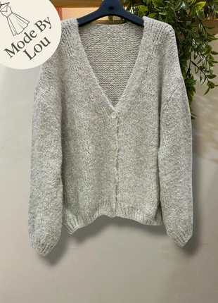 Gilet large boutonné beige en laine, marque: Vintage Dressing, état: Très bon état, taille: S / 36 / 8, 33,50 €, 35,88 € Protection acheteurs (Pro) incluse