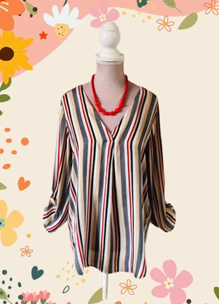 🌺 Blouse rayée Stradivarius striped blouse🌿, marque: Stradivarius, état: Très bon état, taille: S / 36 / 8, 3,00 €, 3,85 € Protection acheteurs incluse