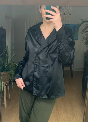 Chemise satinée - noir, brand: Shein, condition: Very good, size: M / 38 / 10, €5.00, €5.95 includes Buyer Protection