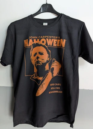 T-shirt nera | Halloween | Michael Myers, brand: nobrand, condizioni: Ottime, taglia: M, €13.00, €14.35 include la Protezione acquisti Pro