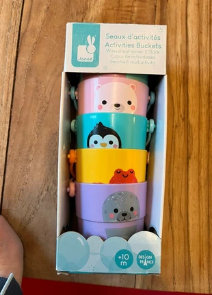 Jouets de bain - sceaux d activités Janod, brand: Janod, condition: Good, size: 12-18 months / 80 cm, €8.00, €9.10 includes Buyer Protection