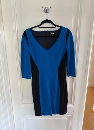 Strak blauw jurkje, merk: Just Cavalli, staat: Heel goed, maat: L / 40 / 12, € 60,00, € 63,70 inclusief Kopersbescherming