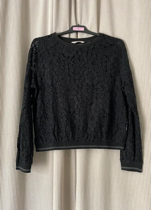 Haut en dentelle noir à manches longues Camaïeu taille S, marca: Noir, estado: Muy bueno, tamaño: S / 36 / 8, 6,00 €, 7,00 € Protección al comprador incluida