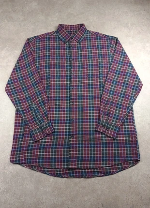 Chemise en flanelle à carreaux B.S Bag's bordeaux/vert foncé vintage taille XL homme, brand: Vintage Dressing, condition: Very good, size: XL, €12.00, €13.30 includes Buyer Protection Pro