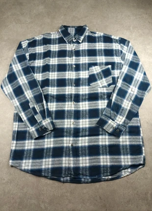 Chemise en flanelle à carreaux Key bleu/gris/blanc vintage taille XXL homme, brand: Vintage Dressing, condition: Very good, size: XXL, €12.00, €13.30 includes Buyer Protection Pro