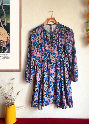 Robe rétro preppy babydoll bohème fleurie Sfera T. S, marque: Sfera, état: Très bon état, taille: S / 36 / 8, 7,00 €, 8,05 € Protection acheteurs (Pro) incluse