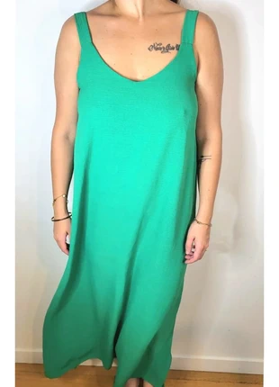 Robe à bretelles vert, marke: Made In Italy, zustand: Sehr gut, größe: Einheitsgröße, 10,00 €, 11,20 € inklusive Vinted-Käuferschutz