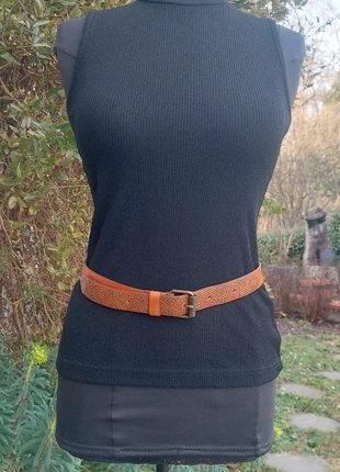 Ceinture cuir vachette Comptoir des Cotonniers T3 marron camel incrustations dorées, brand: Comptoir des Cotonniers, condition: New without tags, size: 95 cm, €22.00, €23.80 includes Buyer Protection