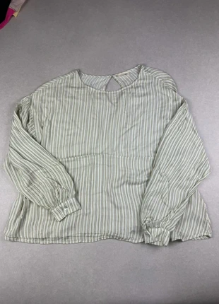 Blouse viscose Blanche à rayures Jaunes American Vintage - Taille M/L - Très bon état, marke: American Vintage, zustand: Sehr gut, größe: L / 40 / 12, 10,00 €, 11,20 € inklusive Vinted-Käuferschutz
