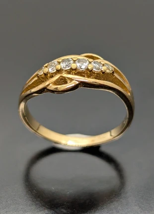 Bague en plaqué or sertie de pierres blanches, état: Très bon état, taille: 16,5 mm, 20,00 €, 21,70 € Protection acheteurs (Pro) incluse