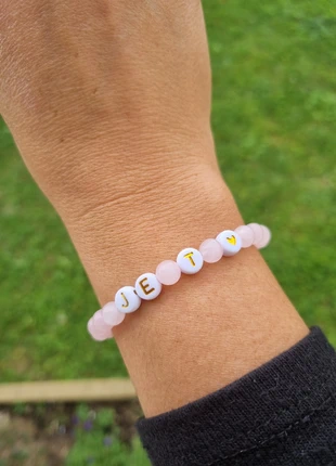 Bracelet d'Amour perles pierres naturelles Quartz rose, marca: Fait Main, estado: Muy bueno, 9,90 €, 11,10 € Protección al comprador Pro incluida