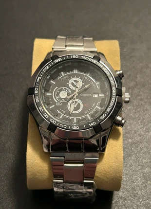 Mans Watch silver and black, brand: Quartz, condition: New with tags, size: One size, £8.00, £9.10 includes Buyer Protection