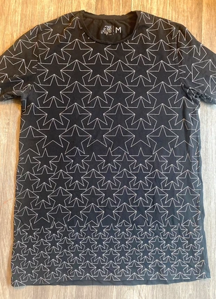 Black & white star patterned t-shirt, brand: Renuar, condition: Very good, size: M, £4.00, £4.90 includes Buyer Protection