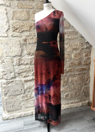 Superbe robe longue imprimée en mesh Zara • Taille L, brand: Zara, condizioni: Ottime, taglia: L / IT 44 / EU 40, €18.00, €19.60 include la Protezione acquisti