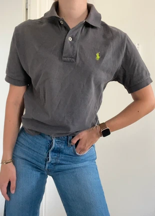 Ralph Lauren Grey Polo Shirt Tee with logo size XS, merk: Ralph Lauren, staat: Goed, maat: XS / 34 / 6, € 10,00, € 11,20 inclusief Kopersbescherming