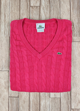 Pull col v torsadée rose fushia femme lacoste coupe-centrée taille 38 vintage devanlay, marque: Lacoste, état: Très bon état, taille: M / 38 / 10, 30,00 €, 32,20 € Protection acheteurs incluse