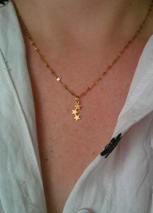 Les étoiles 🌠 les constellations 🌟 collier acier inoxydable réglable ajustable doré, marque: acier inoxydable, état: Très bon état, 8,00 €, 9,10 € Protection acheteurs (Pro) incluse