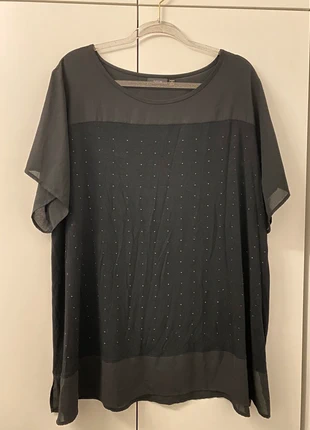 Haut noir femme 3XL - Blouse manches courtes, marque: Apt. 9, état: Très bon état, taille: XXXL / 46 / 18, 6,00 €, 7,00 € Protection acheteurs incluse