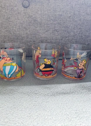 Lot de 3 verres Astérix, marca: Asterix, estado: Muito bom, €6.00, €7.00 inclui Proteção do Comprador