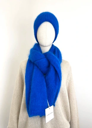 Écharpe mohair bleu roi, marque: la maille parisienne, état: Neuf avec étiquette, 55,00 €, 58,45 € Protection acheteurs (Pro) incluse