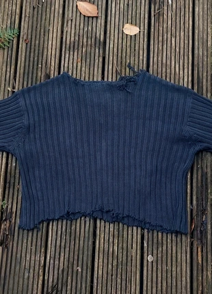 Distressed and cropped gap knitted sweater, merk: GAP, staat: Heel goed, maat: L, € 35,00, € 37,45 inclusief Kopersbescherming
