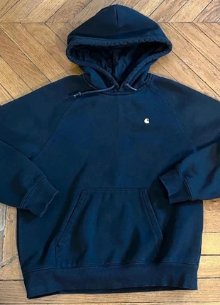 Sweat a capuche noir Carhartt avec logo brodé, marque: Carhartt, état: Très bon état, taille: XS / 34 / 6, 38,99 €, 41,64 € Protection acheteurs incluse