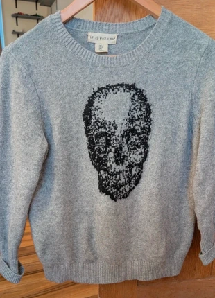 Women's knitted black skull jumper size S, brand: If It Were Me, condition: Very good, size: S / 8, £2.00, £2.80 includes Buyer Protection