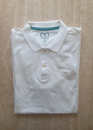 Polo blanco de manga corta XL Milano, merk: Milano, staat: Nieuw zonder prijskaartje, maat: XL, € 4,00, € 4,90 inclusief Kopersbescherming