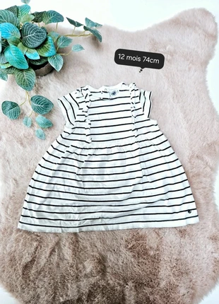 Robe MC rayé 12 mois 74cm Petit Bateau, marque: Petit Bateau, état: Très bon état, taille: 9-12 mois / 74 cm, 6,50 €, 7,53 € Protection acheteurs (Pro) incluse