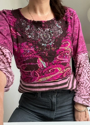 Pull Derhy vintage – laine d’agneau & viscose – brodé perles & dentelle – rose framboise rayé, marke: René Derhy, zustand: Sehr gut, größe: L / 40 / 12, 30,90 €, 33,15 € inklusive Vinted-Käuferschutz