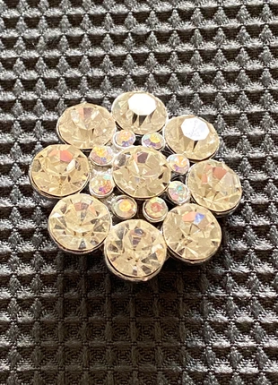 Vintage sparkly AB crystal flower head brooch, brand: Vintage, condition: Very good, £4.00, £4.90 includes Buyer Protection