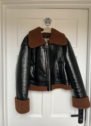 ASOS Design Faux Shearling Aviator Jacket, brand: ASOS, condition: New without tags, size: S / 36 / 8, €12.00, €13.30 includes Buyer Protection