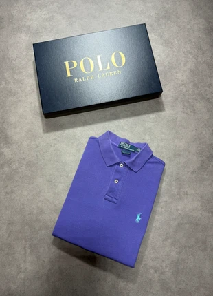 Polo Ralph Lauren Slim Fit Lila foncé à manches courtes - Logo brodé - 100% coton - Taille M, brand: Ralph Lauren, condition: Very good, size: M, €24.99, €26.94 includes Buyer Protection Pro