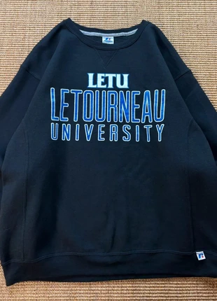 Pull Russell Athletic crewneck noir LETU LeTourneau University logo brodé USA college L homme #0266, marke: Russell Athletic, zustand: Sehr gut, größe: L, 34,30 €, 36,72 € beinhaltet Vinted-Käuferschutz Pro