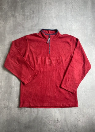 Veste polaire tommy Hilfiger vintage half zip rouge taille L, marque: Tommy Hilfiger, état: Très bon état, taille: L / 40 / 12, 24,00 €, 25,90 € Protection acheteurs (Pro) incluse