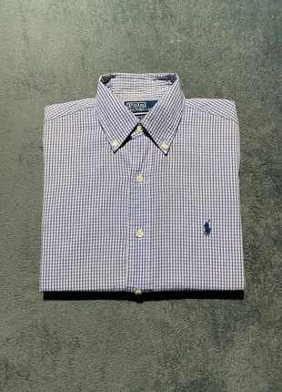 chemise à carreaux manches courtes blanche et marine Ralph Lauren homme taille M, marca: Ralph Lauren, estado: Muito bom, tamanho: M, €24.90, €26.85 inclui Proteção do Comprador