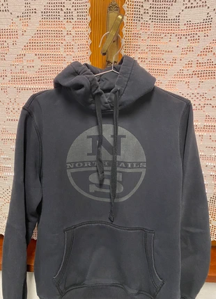 Felpa con Cappuccio North Sails Nera/Antracite con Maxi Logo, marke: North Sails, zustand: Gut, größe: S, 13,00 €, 14,35 € inklusive Vinted-Käuferschutz