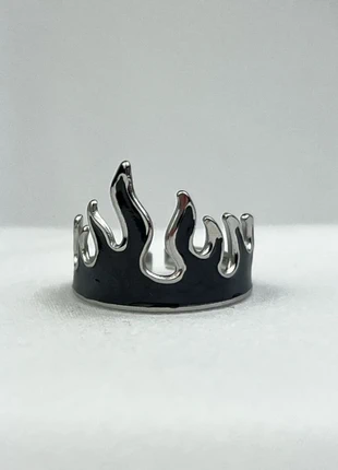 Bague Flamme Noire Acier Inoxydable Ajustable, brand: CHROME, condition: Very good, size: Adjustable, €12.00, €13.30 includes Buyer Protection Pro