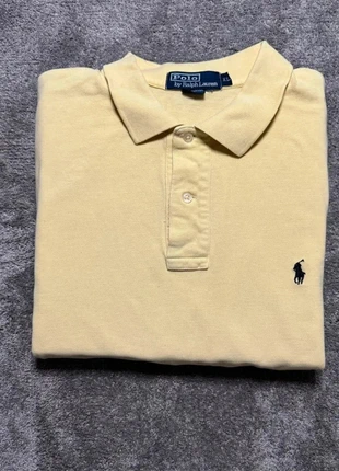 Polo Ralph Lauren Jaune Vif / Citronnier (Vintage) - Logo Gris Brodé - Taille L, marca: Ralph Lauren, estado: Muito bom, tamanho: L, €12.00, €13.30 inclui Proteção do Comprador
