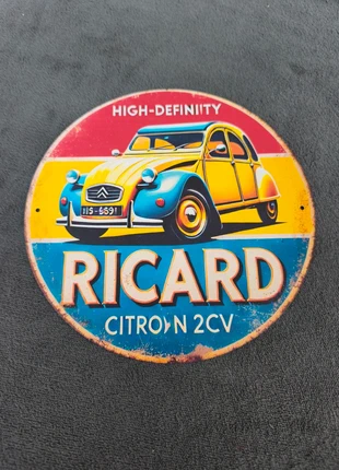 Plaque Ricard ronde en aluminium vintage, estado: Nuevo con etiquetas, 9,00 €, 10,15 € Protección al comprador incluida