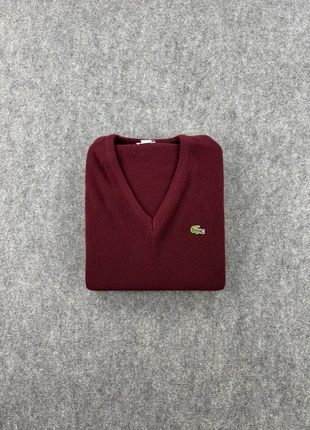 Pull Lacoste vintage bordeaux à col V taille M, marque: Lacoste, état: Très bon état, taille: M, 29,00 €, 31,15 € Protection acheteurs (Pro) incluse
