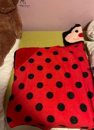 Ladybug blanket with pockets for hands, staat: Heel goed, maat: 100 x 150 cm, € 7,00, € 8,05 inclusief Kopersbescherming